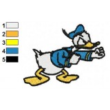 Donald Duck Fighting Embroidery Design